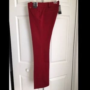 NY&C Women's Dress Pants, Red Berry, Size 6P, NWT
